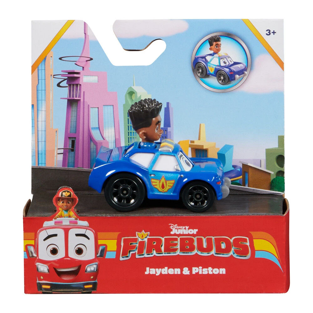 Disney Junior Firebuds, Voiture de police en métal moulé Jayden et Piston