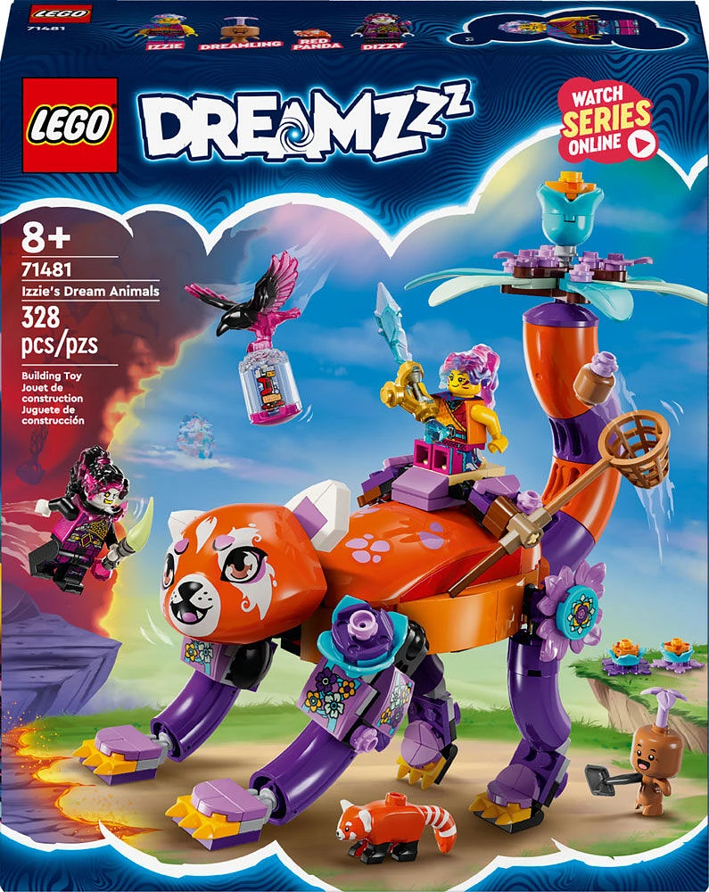 LEGO DREAMZzz Izzie's Dream Animals Toy Set with Minifigures Included, 3 Animal Building Options, 71481