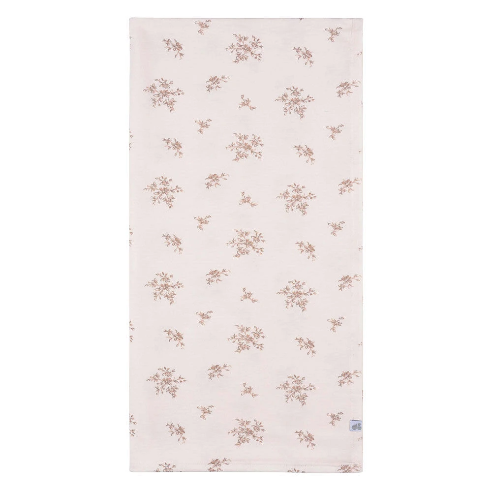 Just Born  - 2 piece Swaddle Blanket+Headband Pink Floral