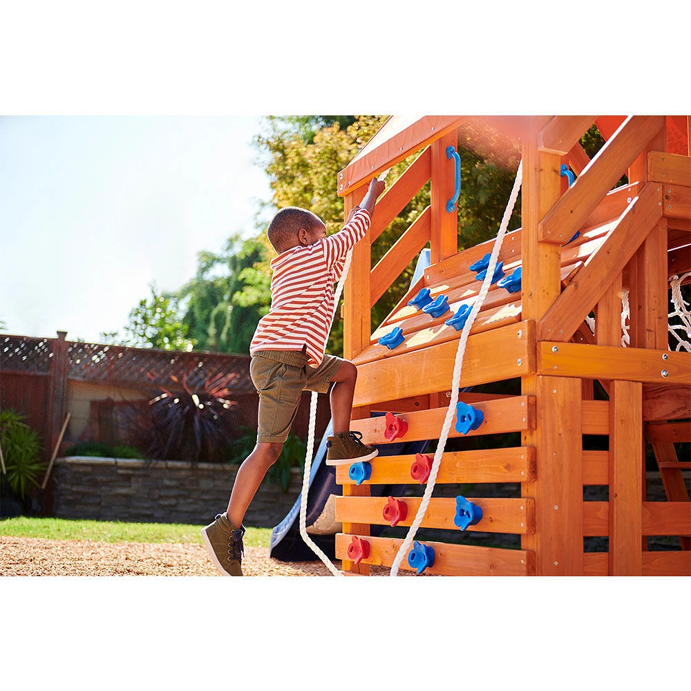 Real Wood Adventures Panther Peak Backyard Playset for Kids by Little Tikes