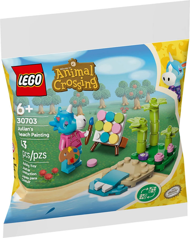 LEGO Animal Crossing Julian's Beach Painting - Building Toy for Kids who Love the Animal Crossing Video Game Series - 30703