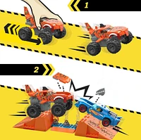 MEGA Hot Wheels Tiger Shark Chomp Course Monster Truck Building Toy with 2 Figures (245 Pieces)