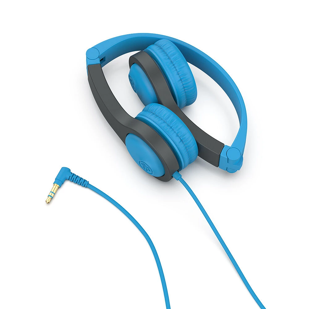 Jlab JBuddies Folding Wired Headphones- Blue/Gray