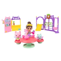 Gabby's Dollhouse, Fête dans le jardin de Kitty Fairy, Coffret de 18 pièces avec 3 figurines, jouets surprises et accessoires maison de poupée