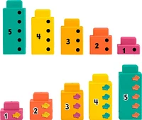 Fisher-Price Adding Alligator Educational Toy with 10 Stacking Blocks for Preschool Kids