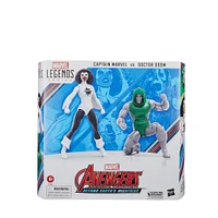 Hasbro Marvel Legends Series Captain Marvel vs. Doctor Doom, Avengers 60th Anniversary Collectible 6 Inch Action Figures
