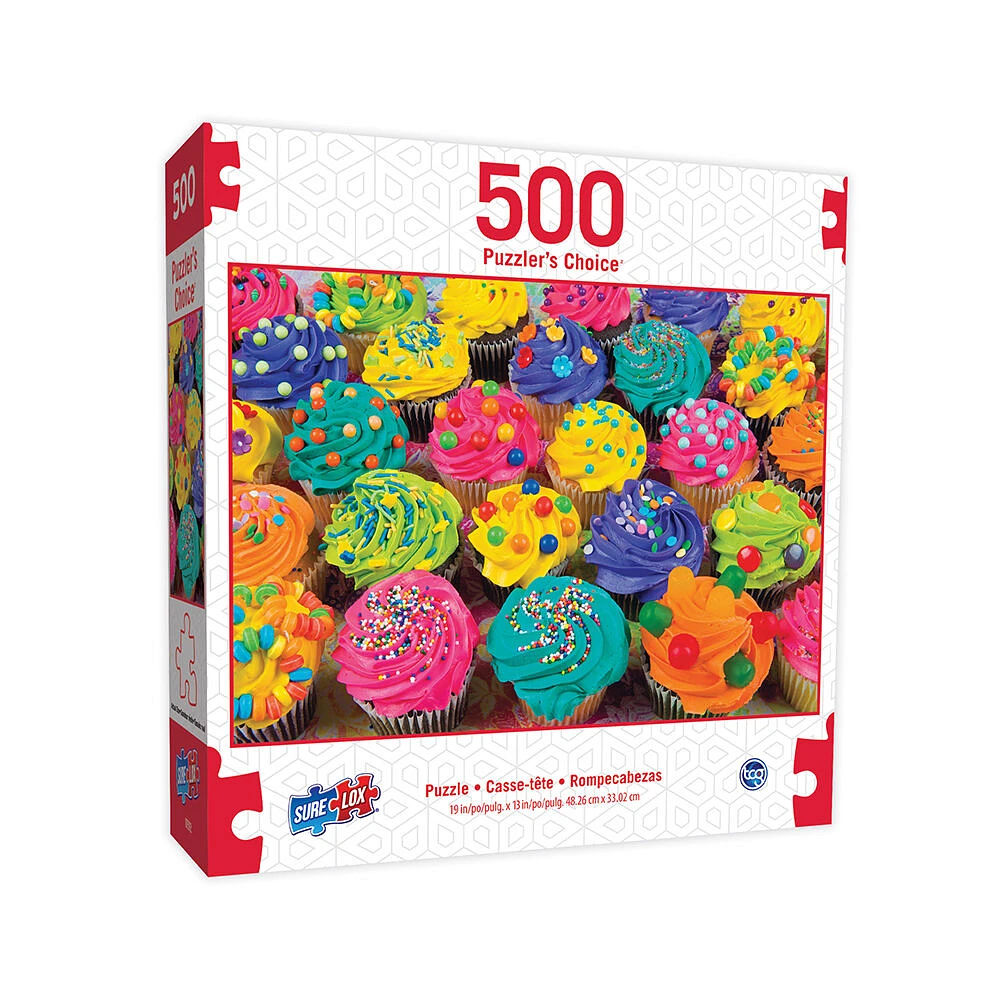 SureLox Puzzles - Puzzlers Choice Collection - Cupcakes with Sprinkles - 500 Pieces - English Edition