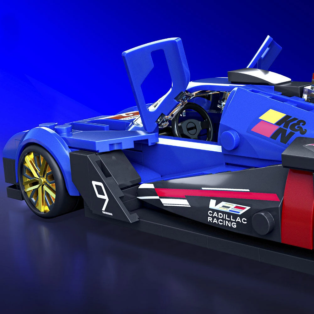 Mattel Brick Shop Hot Wheels Cadillac Project GTP Hypercar Building Toy Kit (236 Pieces), for Collectors