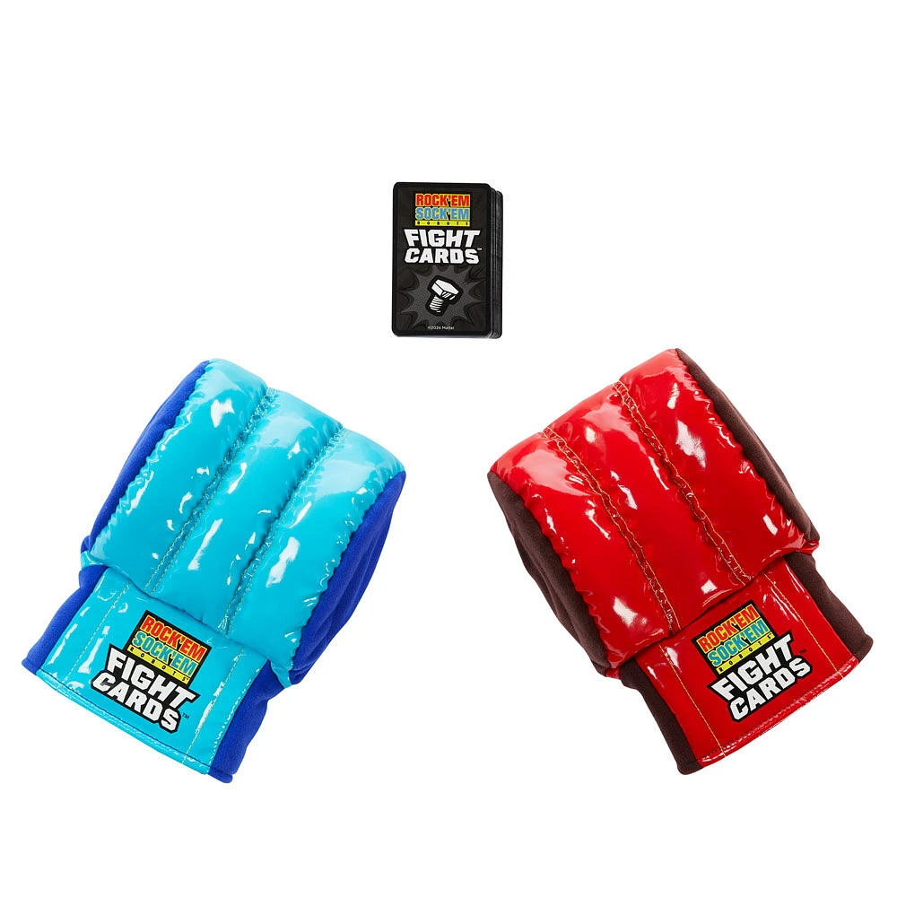 Jeu de cartes Rock 'Em Sock 'Em Robots Fight Cards!, 2 gants de boxe