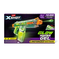 XSHOT Hyper Gel Glow In The Dark Nightmare Blaster (10,000 Glow In The Dark Hyper Gel Pellets) by ZURU