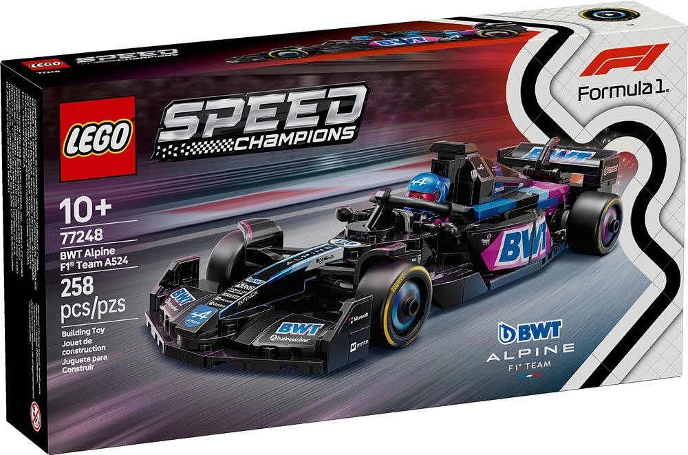 LEGO Speed Champions Voiture de course BWT Alpine F1 Team A524, Jouet de véhicule et pilote 77248