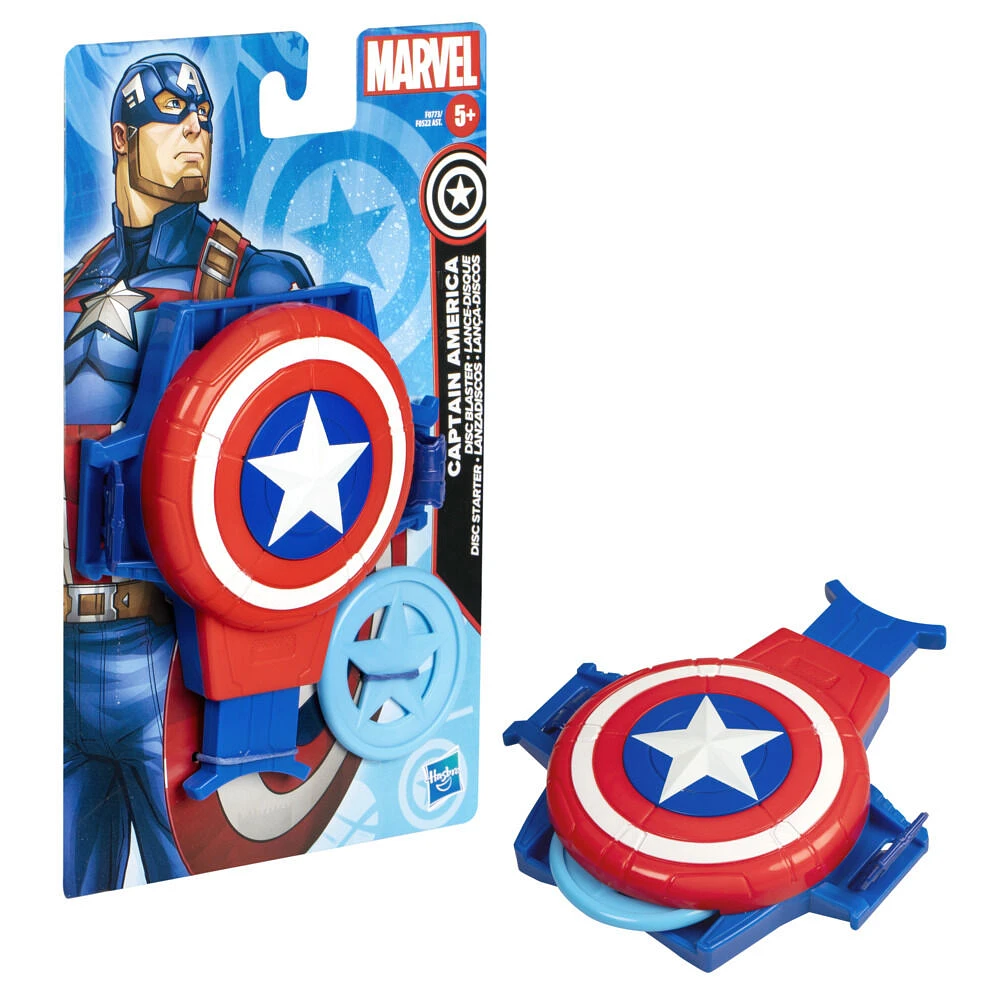 Hasbro Marvel, bouclier lance-disque de Captain America, jouet de cosplay, pour enfants à partir de 5 ans