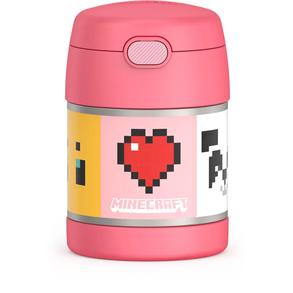 Thermos FUNTAINER 10 Ounce Food Jar with Folding Spoon, Minecraft