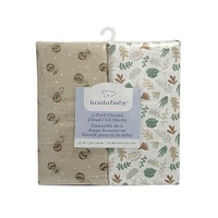 Koala Baby 2 Pack Flannel Sheet Lions/Leaves