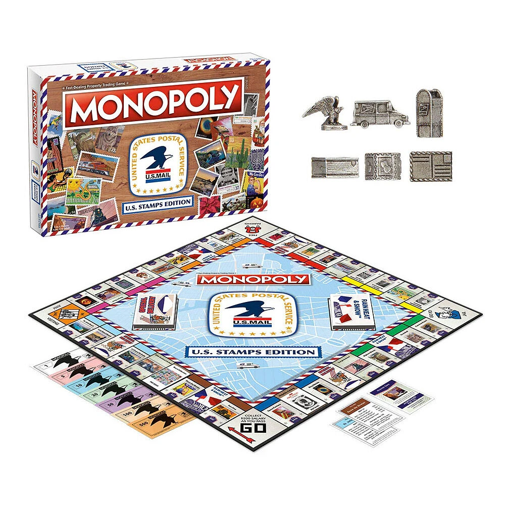 USAopoly MONOPOLY: U.S. Stamps Edition - Édition anglaise