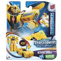 Transformers Toys EarthSpark 1-Step Flip Changer Bumblebee 4-Inch Action Figure, Robot Toys