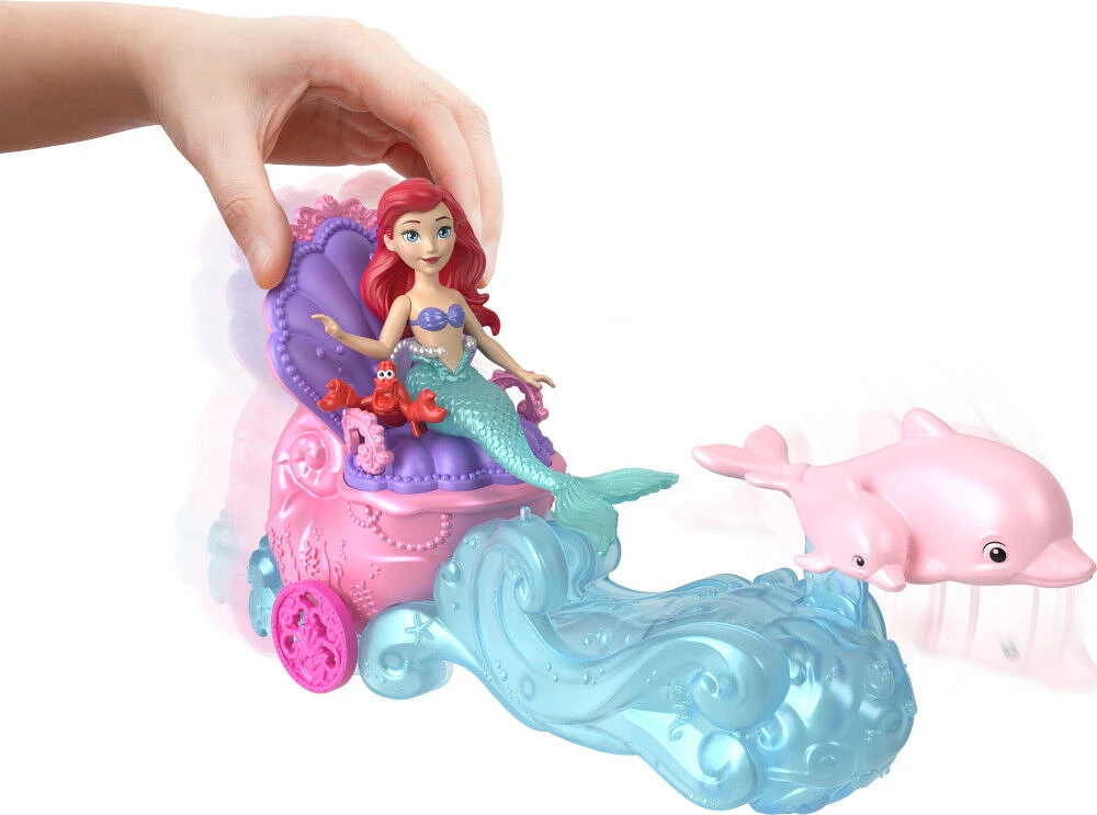 Princesses Disney - Aventure en char d'Ariel, poupée, char, figurine