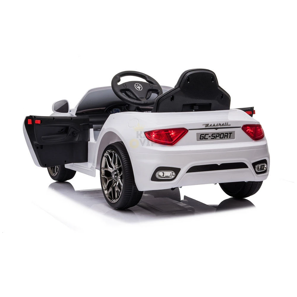 KIDSVIP 12V Maserati Gran Cabrio W/ RC - White - English Edition