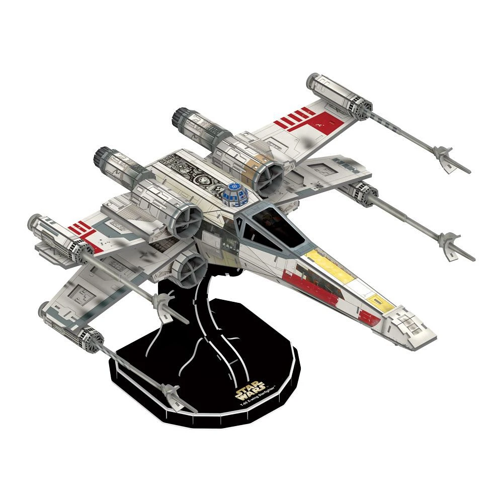 4D Build, Star Wars T-65 X-Wing Starfighter, 3D Paper Model Kit, 160 Piece Paper Model Kit