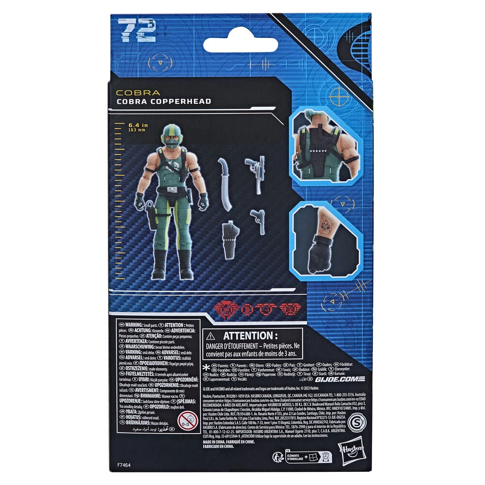 G.I. Joe Classified Series Cobra Copperhead, Collectible G.I. Joe Action Figures, 72, 6 Inch Action Figures For Boys and Girls