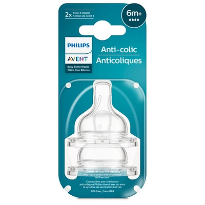 Biberon anti-colique Philips Avent Flow 3 Tétine, 2pk