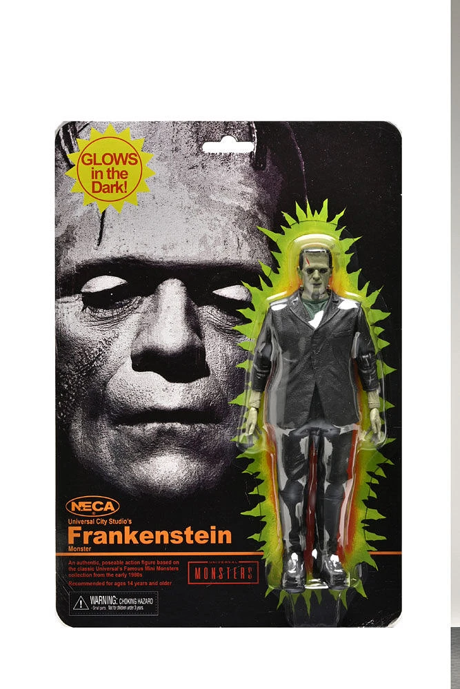 Universal Monsters- 7" Scale Action Figure- Retro (Glow in the Dark) Frankenstein