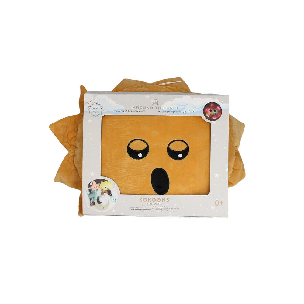 Around The Crib Kokoons Sun Plush Light and Melodie Pale Yellow/Amber Gold