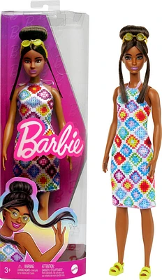 Barbie-Barbie Fashionistas 210-Poupée bun et robe crochet dos nu