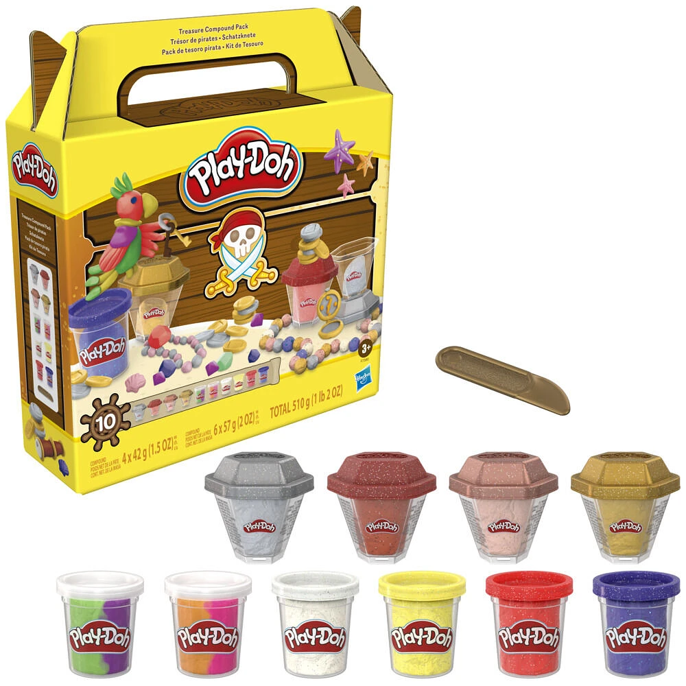 Play-Doh Trésor de pirates, loisirs créatifs avec pâte à modeler pour enfants - Notre exclusivité