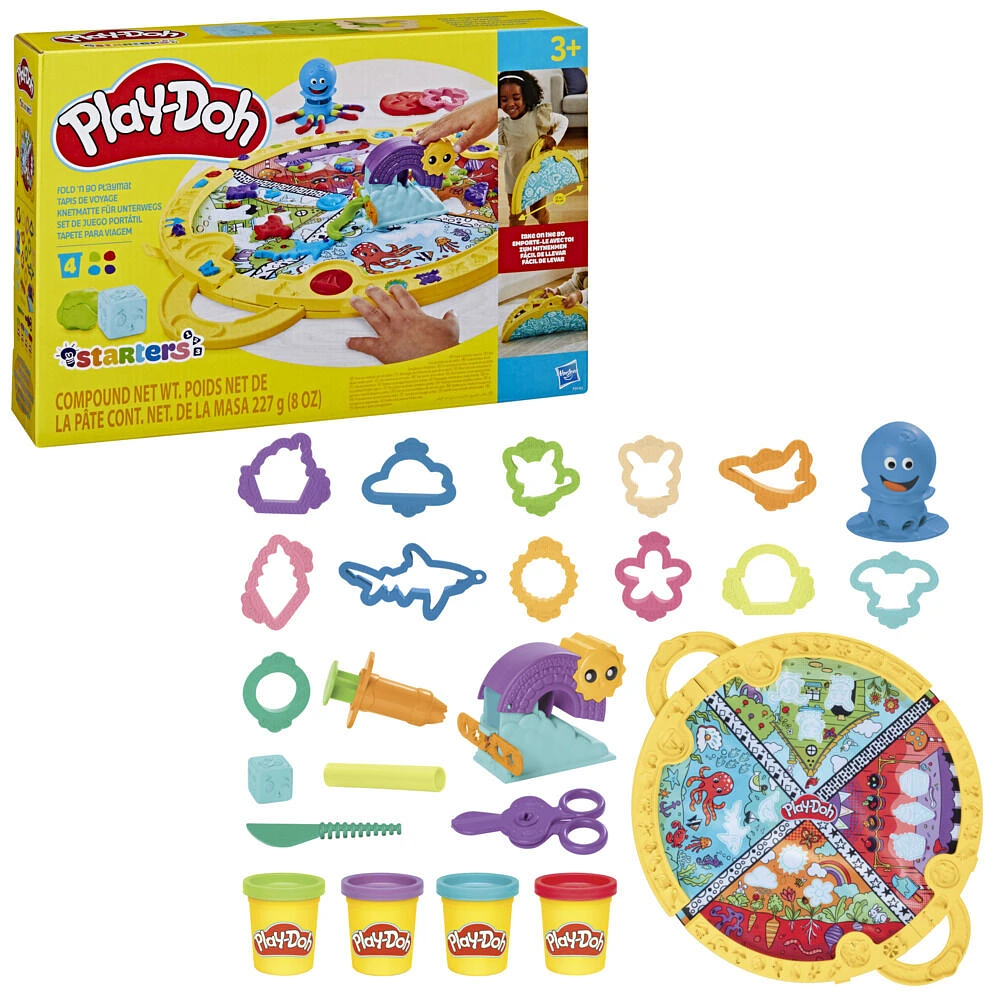 Play-Doh Tapis de voyage, coffret Découverte avec pâte à modeler