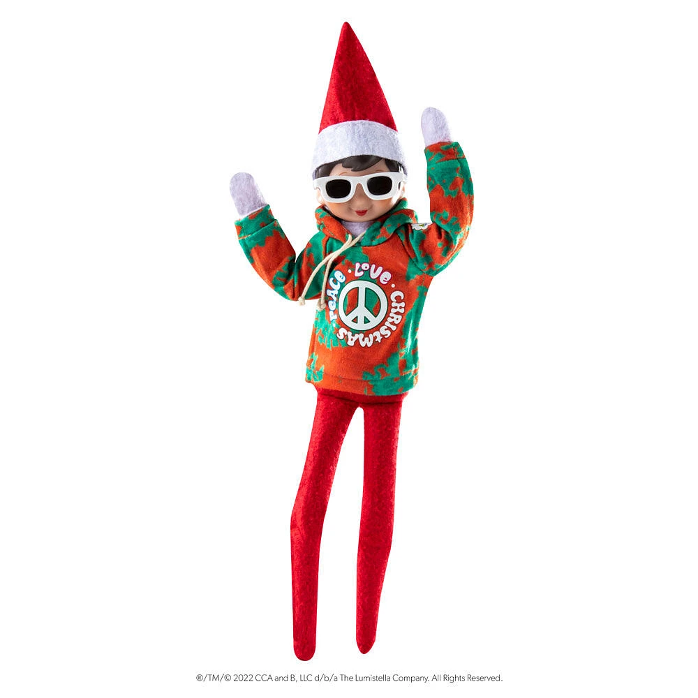 Elf On The Shelf - Chandail à capuche Peace and Love Claus Couture