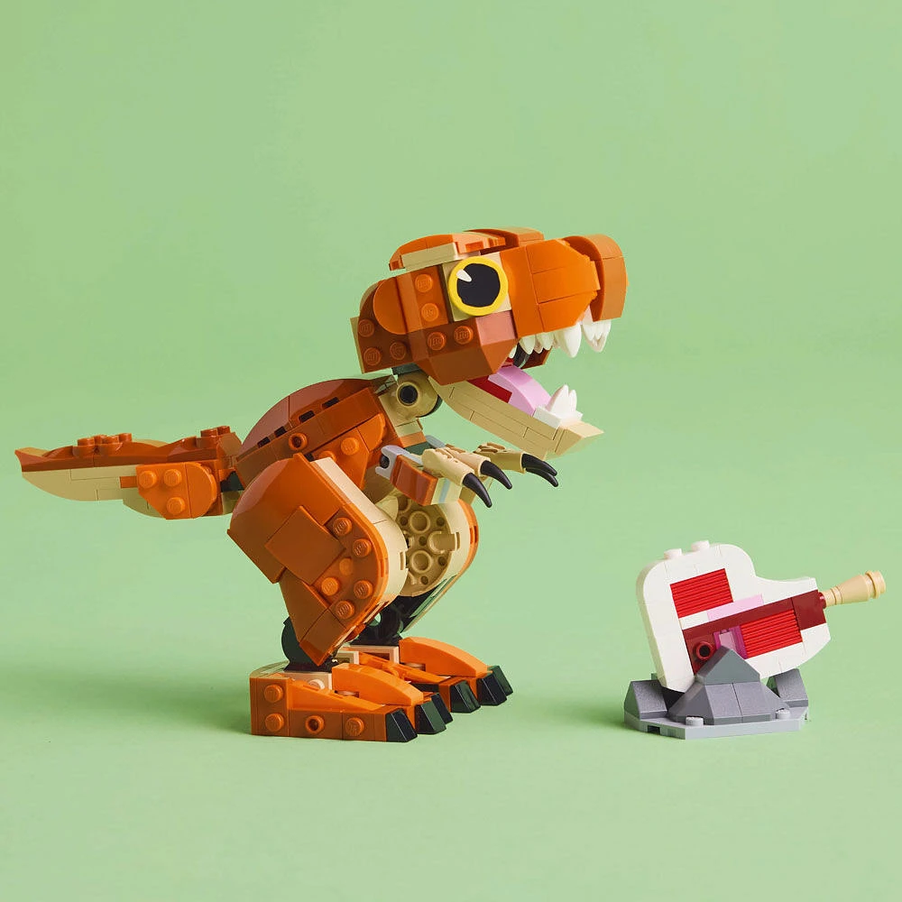 LEGO Jurassic World Little Eatie T Rex Toy - Dinosaur Building Toy - with Movable Jaw, Head and Tail - 76967