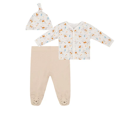 Winnie The Pooh Cardigan Set Tan