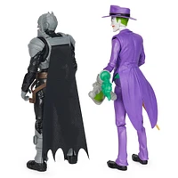 DC Comics, Batman Adventures, Batman vs The Joker Action Figures Set, 2 Figures, 12 Armor Accessories, 12-inch