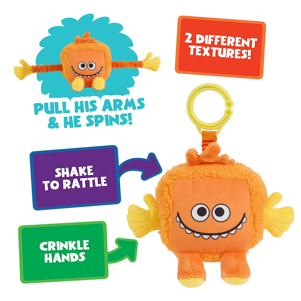 Super Simple Sensory Plush Monster Dewey (Orange) with 5+ Sensory Features