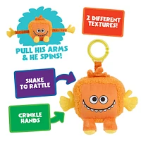 Super Simple Sensory Plush Monster Dewey (Orange) with 5+ Sensory Features