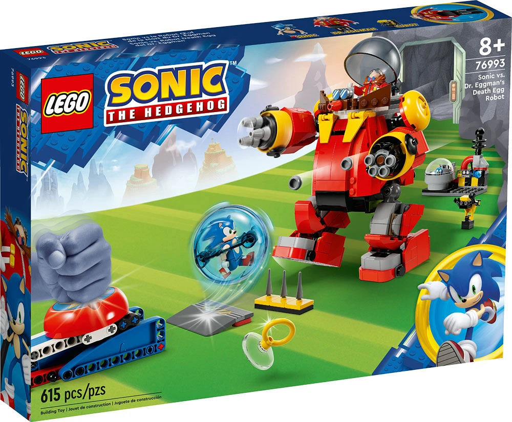 LEGO Sonic the Hedgehog Sonic vs. Dr. Eggman's Death Egg Robot 76993 (615 Pieces)