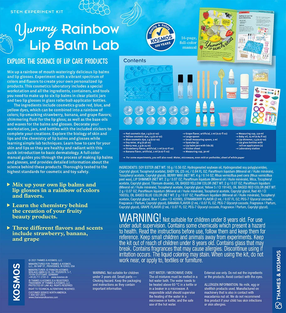 Thames & Kosmos Rainbow Lip Balm Lab - English Edition