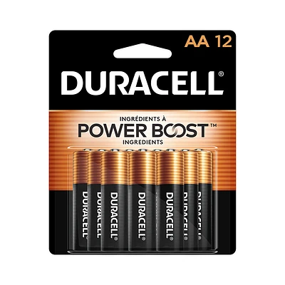 Piles Duracell coppertop Alcalines AA - 12 unités
