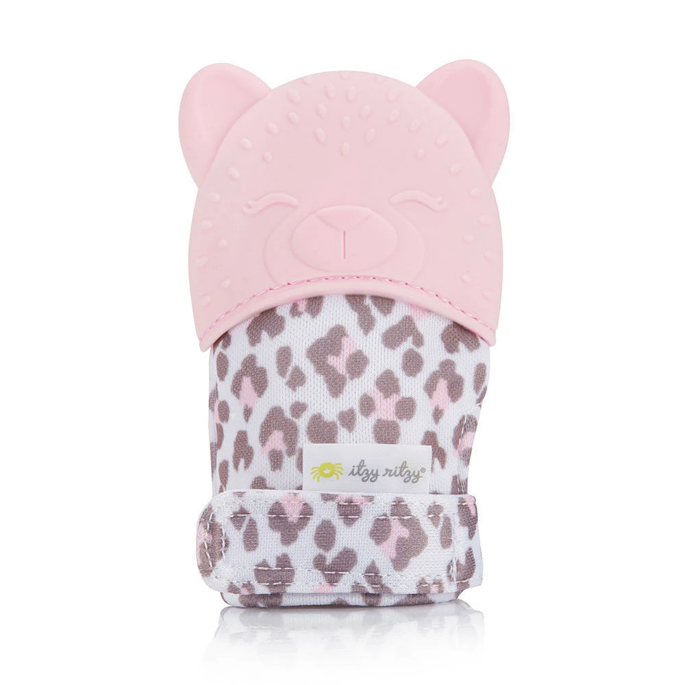 Itzy Ritzy Teething Happens Teething Mitt -Leopard