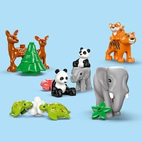 LEGO DUPLO Ma ville Familles d'animaux sauvages 3-en-1, Jouet d'apprentissage pour tout-petits avec 10 figurines d'animaux 10446