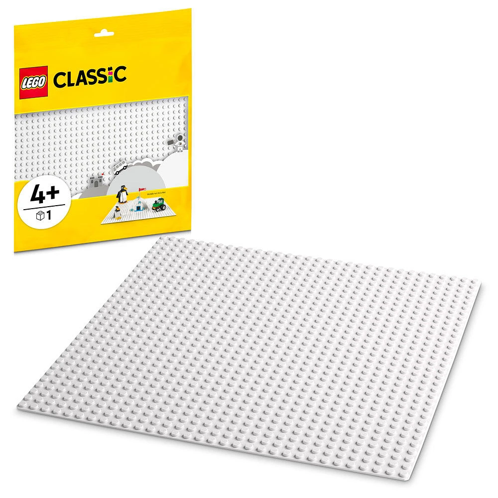 LEGO Classic White Baseplate 11026 Building Kit for Kids (1 Piece)