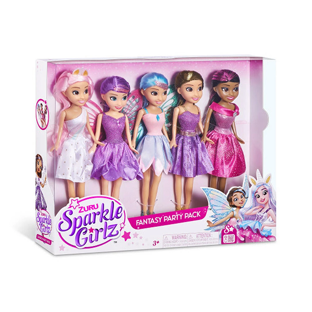 Ensemble de 5 poupées Sparkle Girlz Fantasy par ZURU