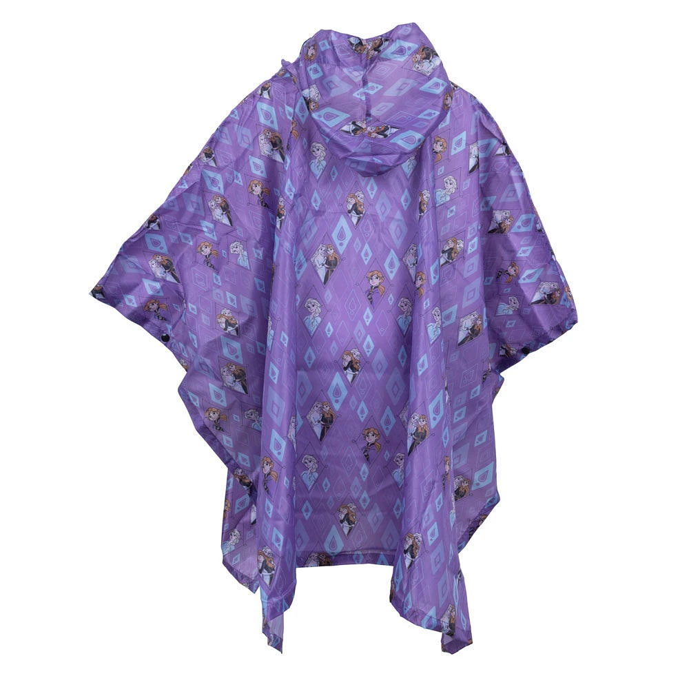 Disney Kids Frozen Fold Out Poncho Multi Purple