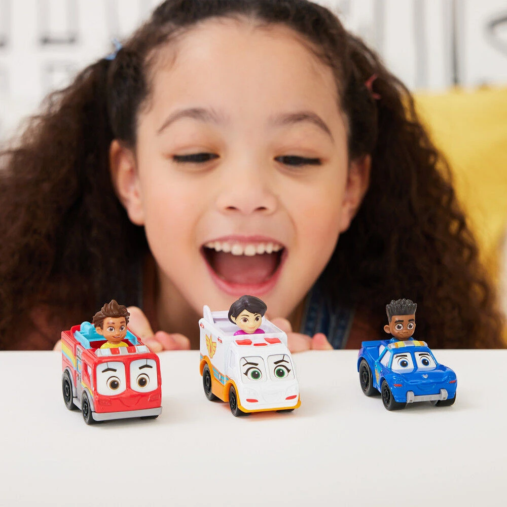 Disney Junior Firebuds, Voiture de police en métal moulé Jayden et Piston