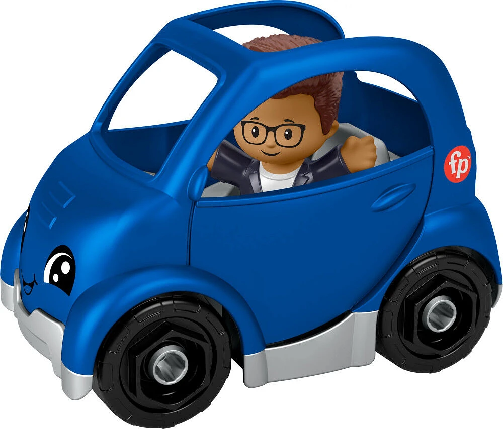 Fisher-Price Little People Electric Vehicle Toy Car and Figure Set for Toddlers, 2 Pieces