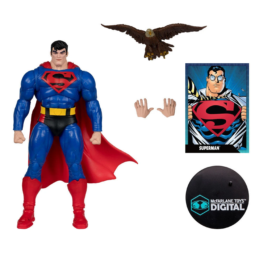 DC Direct Superman (Our Worlds at War) 7inch Action Figure with McFarlane Toys Digital Collectible