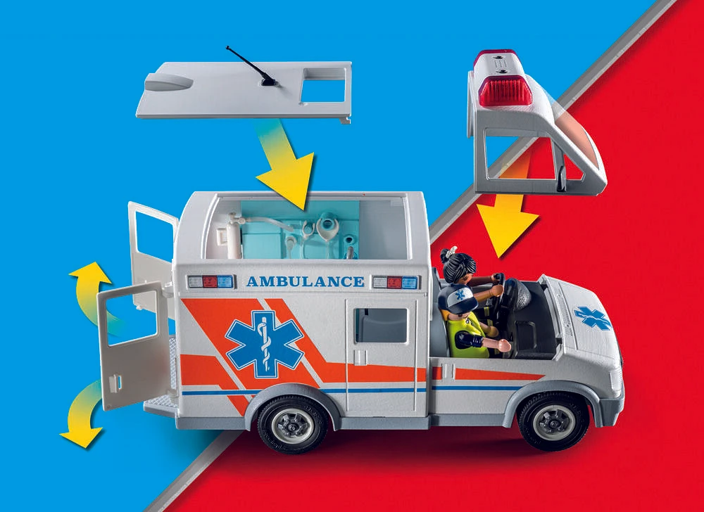 Playmobil - Ambulance avec enfant blessé