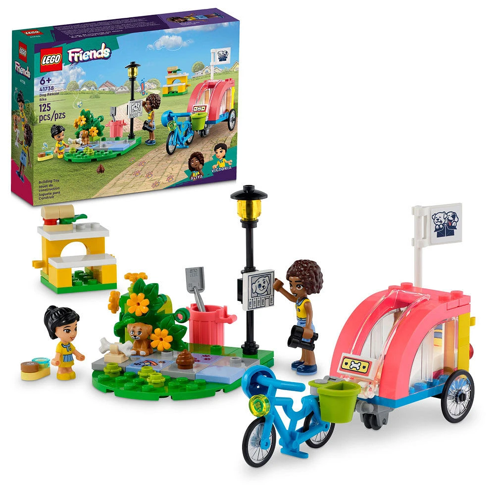 LEGO Friends Dog Rescue Bike 41738 Building Toy Set (125 Pieces)