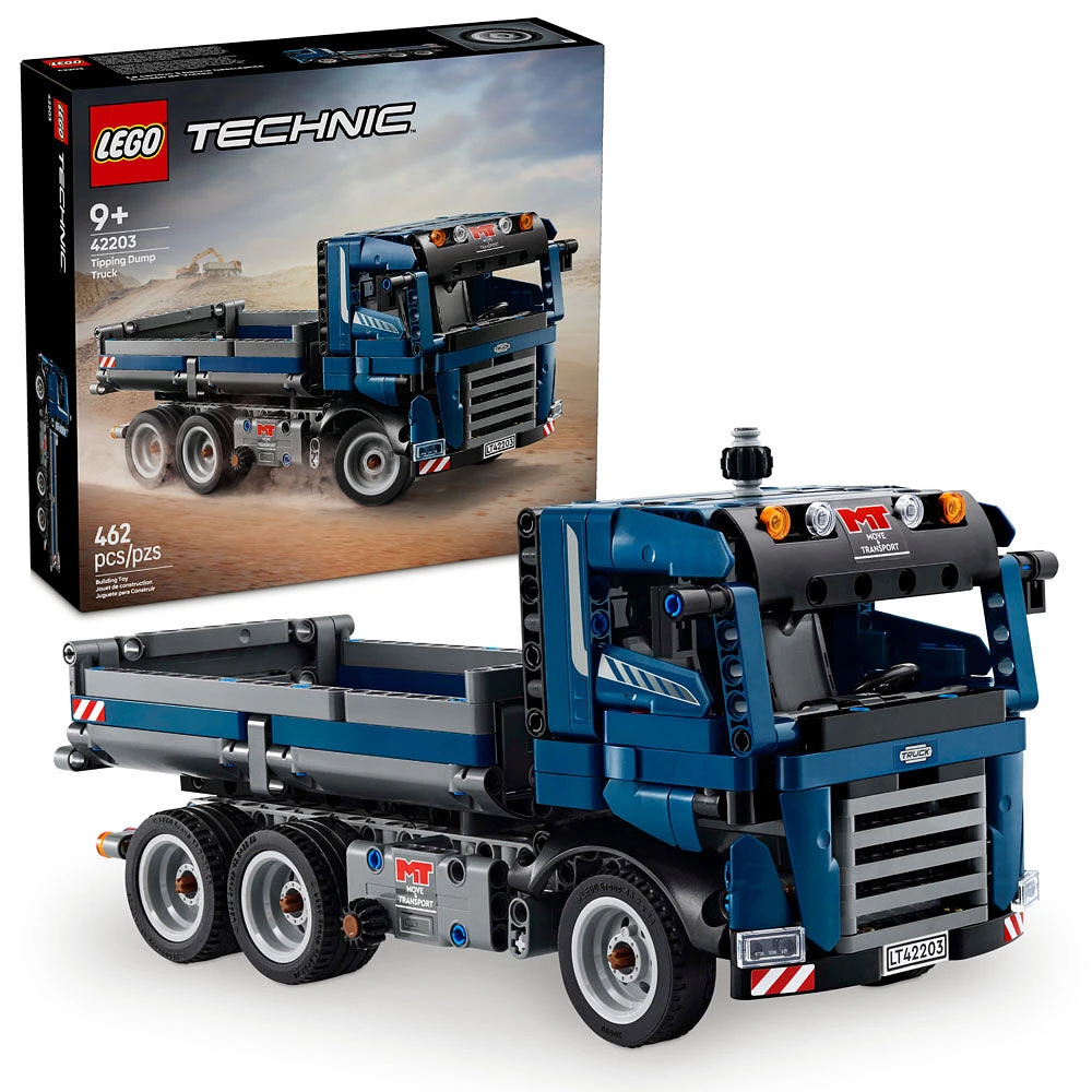 LEGO Technic Tipping Dump Truck Building Set - Construction Toy for Kids, Boys and Girls, Ages 9+ - 42203